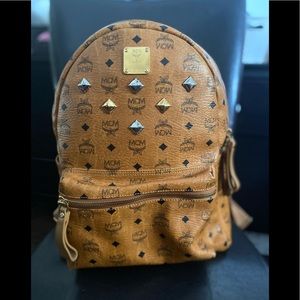 Authentic MCM Cognac Backpack (Medium)